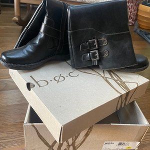 Born Concept BOC Walsh Womens Black Faux Leather Tall Riding BOOTS Flat Zip